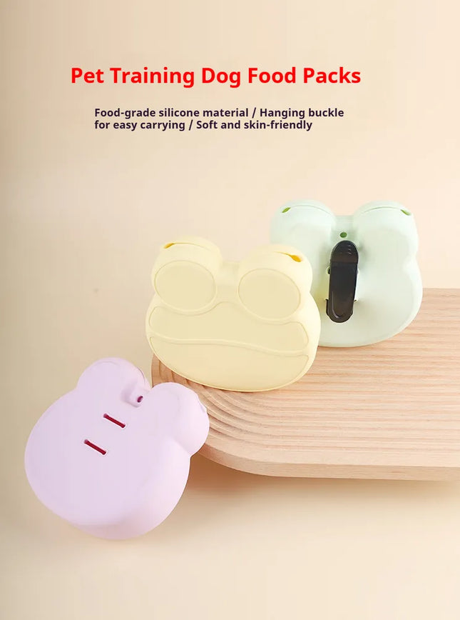 🐶 Pet Training Treat Pouch – Food-Grade Silicone Waist Clip for Rewards