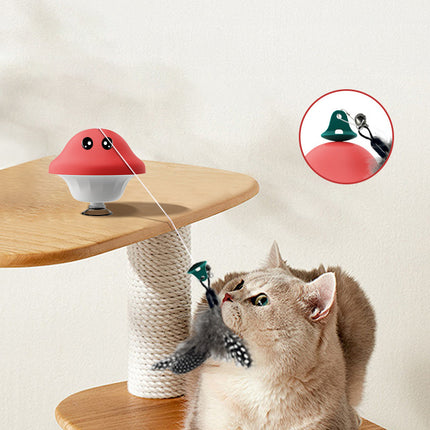 🐱 Cat Wand Toy with Suction Cup – Self-Play Retractable Teaser