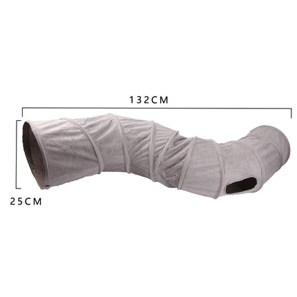 🐱 Foldable Cat Tunnel – S-Shape Play Tunnel with Ball