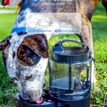 🐶 Lassot Portable Pull-out Water Bowl For Dogs, Large Capacity, Perfect For Camping, Hiking, Beach Trips, Road Trips, And Park Walks.