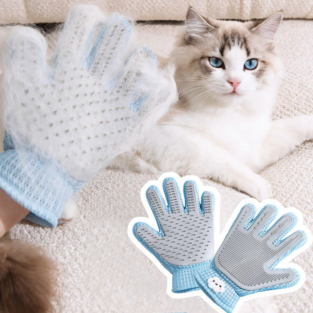 🐱🐶 2-in-1 Pet Grooming Glove – Double-Sided Deshedding Massage Mitt