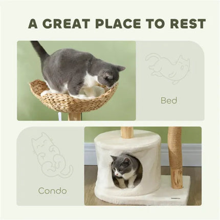 🐱 Tall Cat Tree Tower – Premium Climbing Frame with Condo & Perches