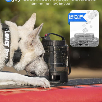 🐶 Lassot Portable Pull-out Water Bowl For Dogs, Large Capacity, Perfect For Camping, Hiking, Beach Trips, Road Trips, And Park Walks.